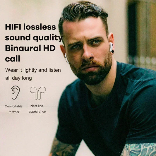 🎧 New Air Pro 6 TWS Wireless Earbuds 🔊 – Bluetooth Headphones with Mic for iPhone & Android | سماعات Air Pro 6 اللاسلكية – بتقنية TWS وبلوتوث مع مايك للجوالات