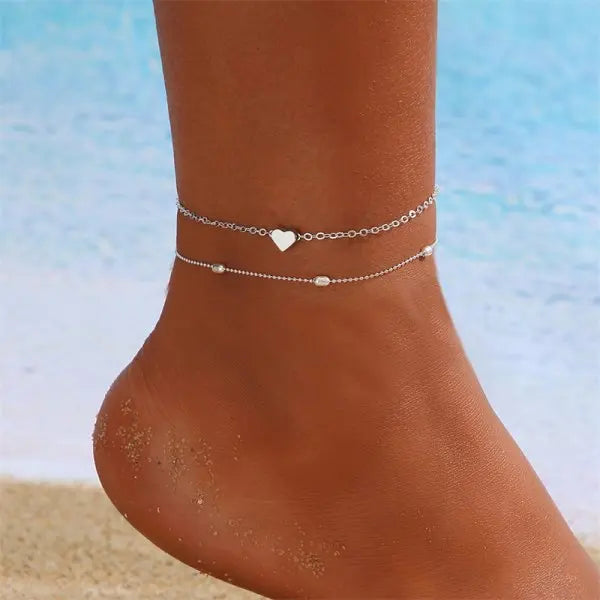✨ Bohemian Turkish Eye Charm Anklet – Colorful Butterfly, Flower & Shell Jewelry 🔷 خلخال بوهيمي مزين بعيون تركية وأشكال فراشة وزهرة وصدف – إكسسوار صيفي للنساء