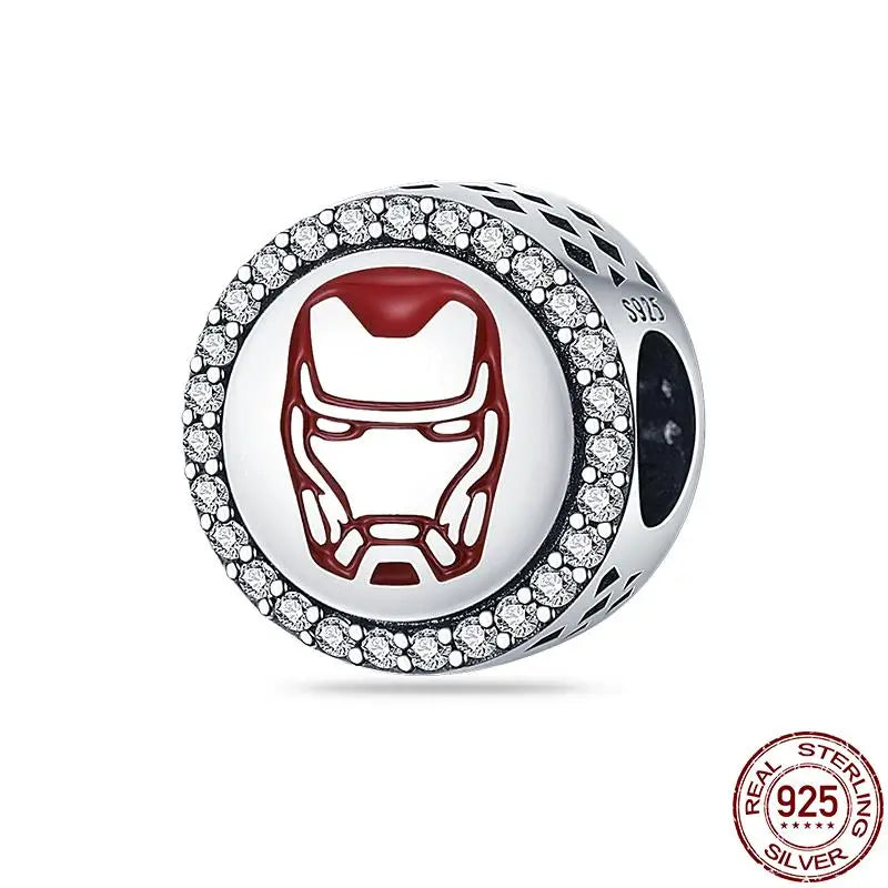 925 Sterling Silver Disney Bead Charm – Mickey, Minnie & Stitch DIY Bracelet Accessory | خرزة فضية أصلية 925 بتصميم ديزني – ميكي، ميني، وستيتش لسوار DIY نسائي أنيق