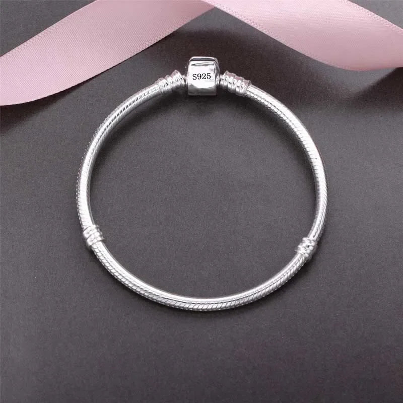 ✨ Luxury Handmade 925 Sterling Silver Snake Bone Bracelet – Elegant Charm for Women 🔷 سوار فاخر مصنوع يدويًا من فضة 925 – تصميم أنيق ناعم على شكل عظم الأفعى للنساء