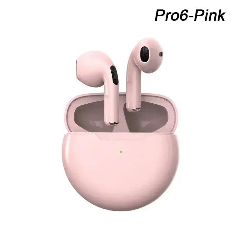 🎧 New Air Pro 6 TWS Wireless Earbuds 🔊 – Bluetooth Headphones with Mic for iPhone & Android | سماعات Air Pro 6 اللاسلكية – بتقنية TWS وبلوتوث مع مايك للجوالات