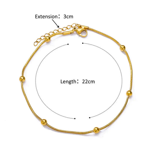 ✨ Ocean Animal Anklet – Gold Stainless Steel Beach Foot Jewelry 🔷 خلخال بسلسلة حيوانات البحر – ستانلس ستيل ذهبي لإطلالة صيفية أنيقة للنساء