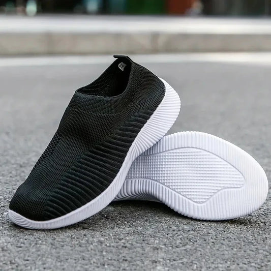 Women’s Breathable Mesh Sock Sneakers – Lightweight Woven Low-Top Running & Walking Shoes | سنيكرز نسائي شبكي بتصميم جورب – خفيفة الوزن ومنسوجة للمشي والجري والأداء الرياضي