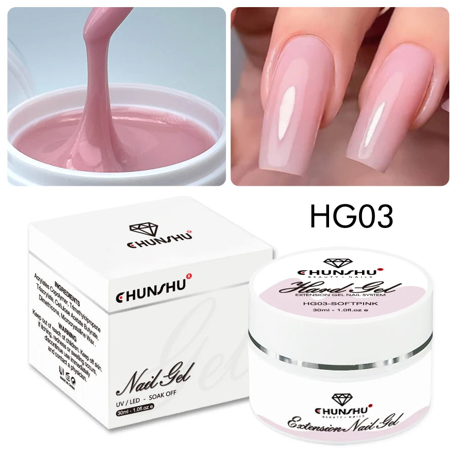 ✨ 30ML Milky White Hard Builder Gel – Self-Leveling Nail Extension Gel 🔷 جل بناء أظافر صلب بلون أبيض حليبي – 30 مل، للتمديد والتقوية بتقنية التسوية الذاتية