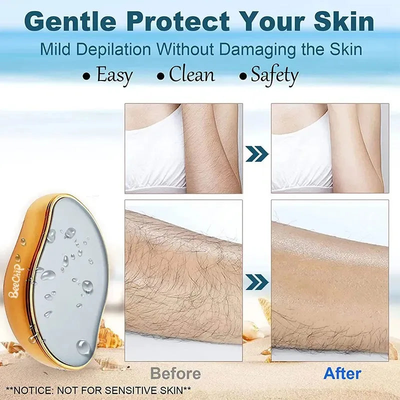 🧼 Nano Glass Painless Hair Removal Tool | أداة إزالة الشعر الزجاجية النانوية – بدون ألم أو تهيّج للبشرة
