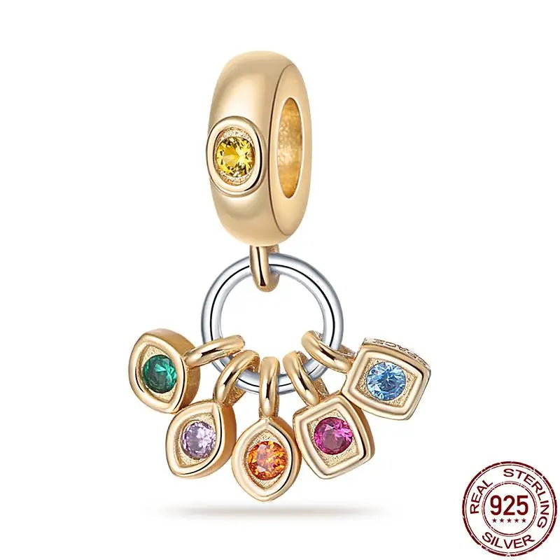925 Sterling Silver Disney Bead Charm – Mickey, Minnie & Stitch DIY Bracelet Accessory | خرزة فضية أصلية 925 بتصميم ديزني – ميكي، ميني، وستيتش لسوار DIY نسائي أنيق
