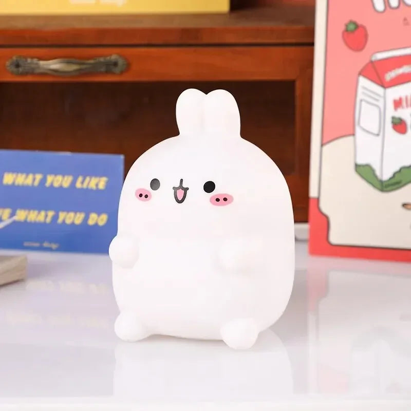 Rabbit LED Night Light – Wireless Bedside Atmosphere Lamp for Bedroom & Floor Decor | مصباح أرنب ليلي LED بدون توصيل – ديكور أنيق ومضيء لطاولة السرير وغرف النوم