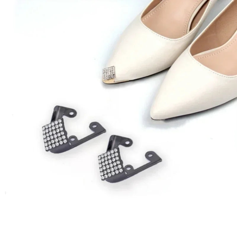 Women’s High Heel & Flat Shoe Metal Toe Cap – Leather Tip Protector Accessory Against Kicks & Wear | غطاء معدني لحماية مقدمة الحذاء النسائي – واقٍ للجلد ضد الخدوش والاحتكاك للكعب العالي والأحذية المسطحة