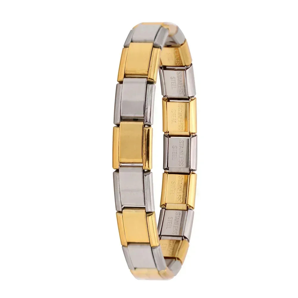 ✨ Hapiship Italian Elastic Charm Bracelet – 9mm Stainless Steel Fashion Bangle 🔷 سوار تشارم مرن إيطالي للنساء من هابي شيب – عرض 9 ملم ستانلس ستيل أنيق