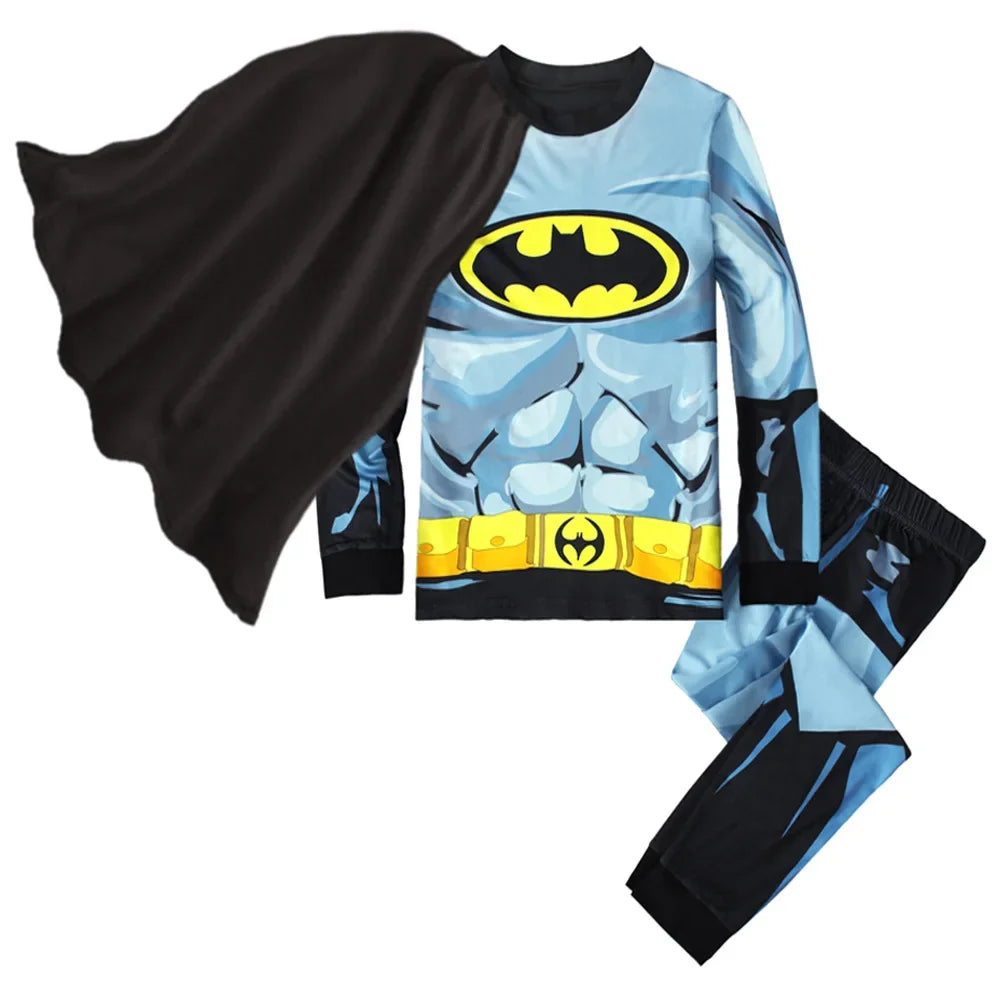 🕸️ Spiderman Superhero Kids Pajama Set – Long Sleeve Cosplay Sleepwear | طقم بيجاما أطفال سبايدرمان – بكم طويل وكوسبلاي نوم للأولاد والبنات