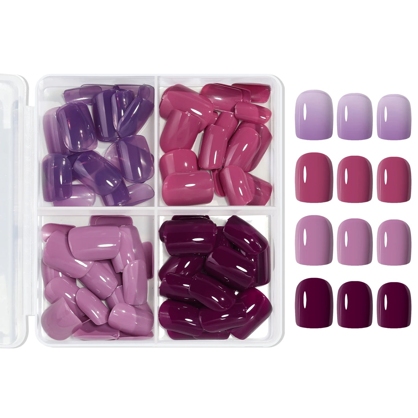 VelvaMatte 4-Color Soft Matte Press-On Nails – Full Coverage Elegance at Your Fingertips | ڤيلفا مات – أظافر صناعية ناعمة بـ ٤ ألوان مطفية لإطلالة أنيقة متكاملة